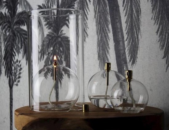 Windshelter voor Olielamp - overzetglas - olielamp van Esschert Design — afbeelding 3
