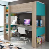 Hoogslaper Beau met bureau - blauw