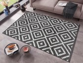 Modern vloerkleed ruiten Aztec - donkergrijs 120x160 cm
