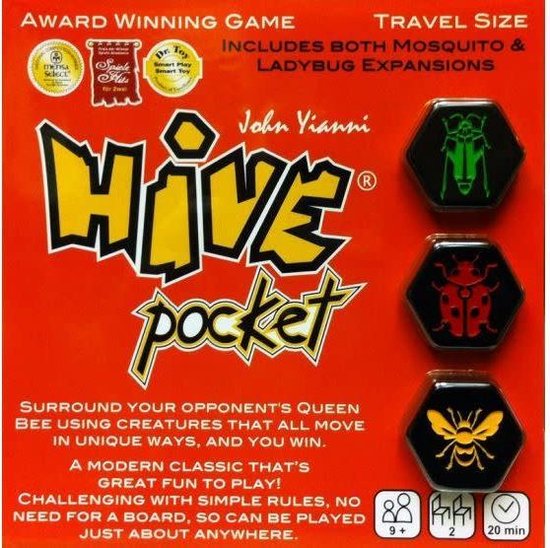 Hive reisspel Pocketspel - Incl. uitbreiding Mug & Lieveheersbeestje - Tucker's Fun Factory