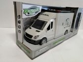 Beautiful City - Paarden transporter Wit met licht en geluid  inc Paard