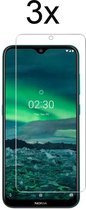 Nokia 2.4 Screenprotector - Beschermglas Nokia 2.4 screen protector glas - Screenprotector Nokia 2.4 - 3 stuks