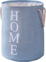Wova™ Panier à linge pliable 'HOME' - Coton/lin - 60 litre - Blue
