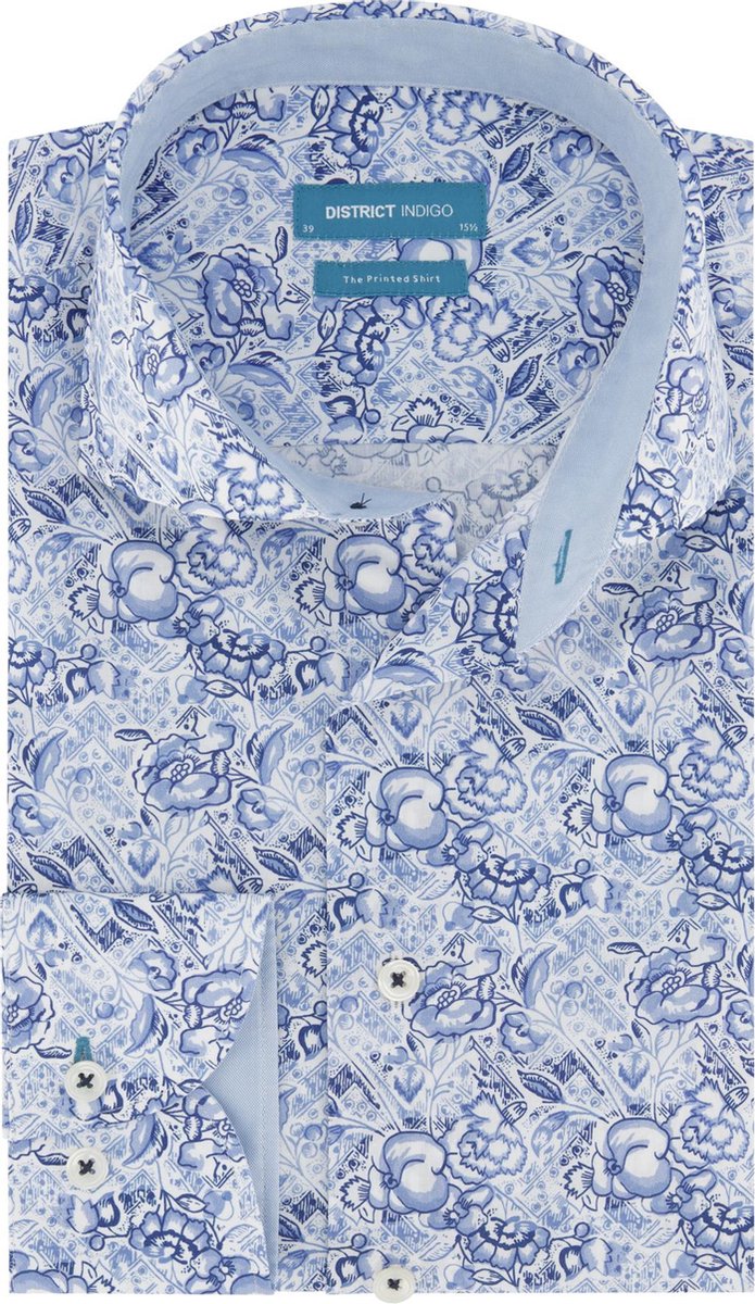 Overhemd Print Blauw (7.11.025.709 - 304)