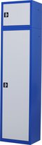Bovenkast draaideurkast, kantoorkast, archiefkast | 46.5x60x43.5 cm |Blauw/grijs| DKP-109