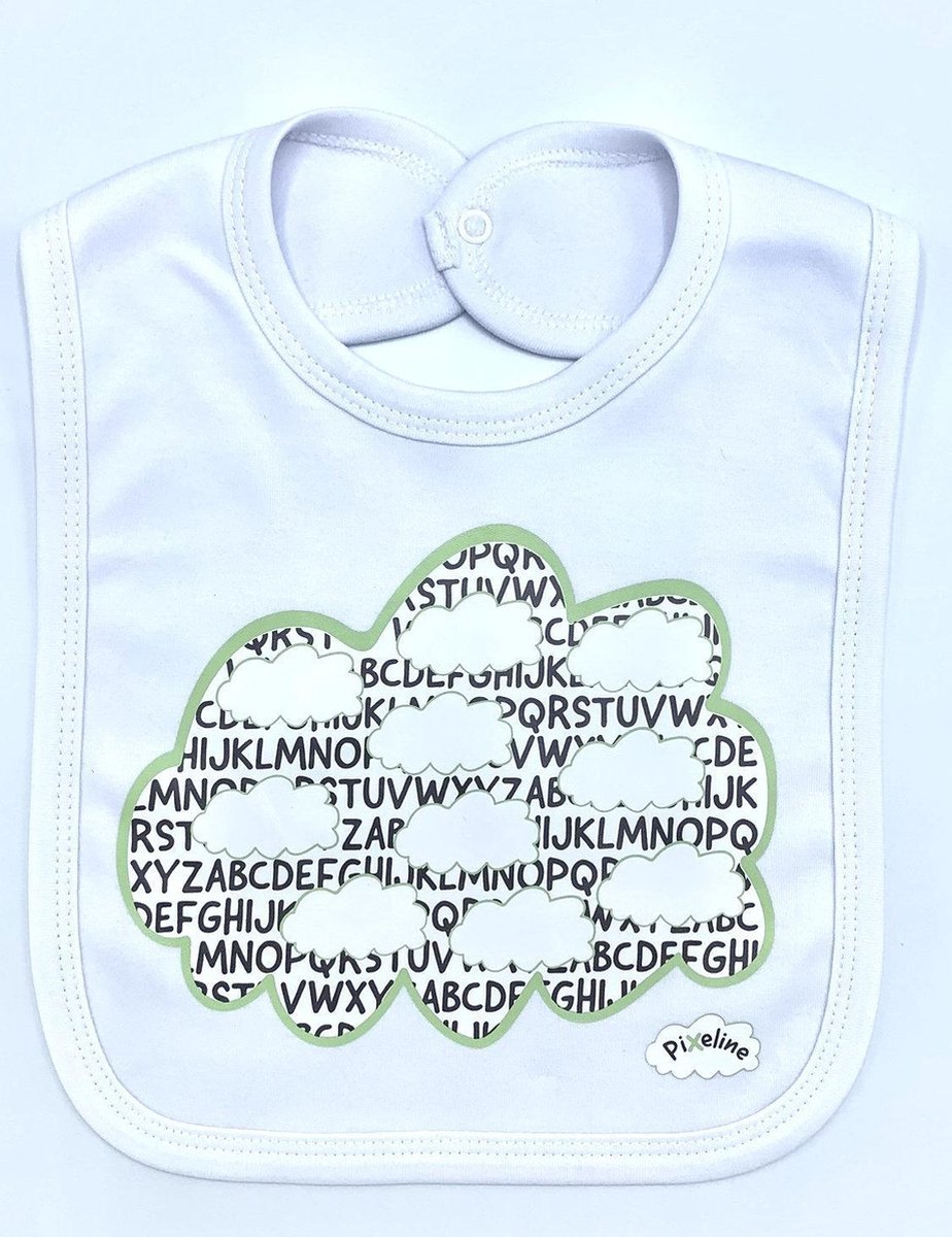 Goedkoopste Pixeline Slab Fresh Alphabet - Slabber - Kwijldoekje - Spuugdoekje - Babydoekje - Peuter - Baby - Slab - Kinderen - Kids - Slabbetje - Drukknopen - Eetdoekje - Baby en Peuter - 0 tot 36 maanden