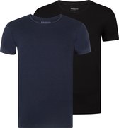 Olaf Zwart / Blauw Ronde Hals (2-Pack) T-shirts, Maat L