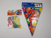 VERJAARDAG VERSIERING 2 JAAR VLAGGENLIJN EN BALLONNEN