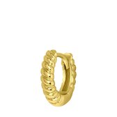 Lucardi Dames Gold helixpiercing twist - Piercing - Cadeau - Echt Zilver - Goudkleurig
