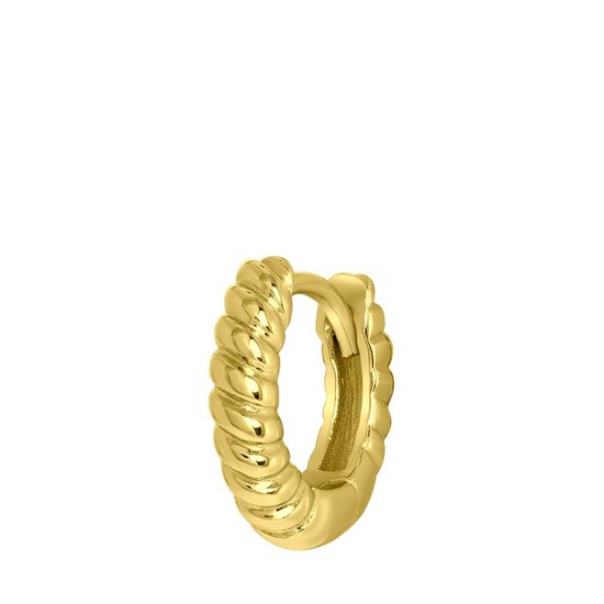 Lucardi Dames Gold helixpiercing twist - Piercing - Cadeau - Moederdag - Echt Zilver - Goudkleurig