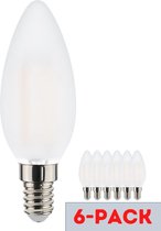 Proventa LongLife LED kaarslamp met mat witte afwerking - E14 - Voordeelverpakking - 6 x led lamp