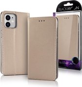 telefoonhoesje iphone 12 goud - bookcase - blackmoon
