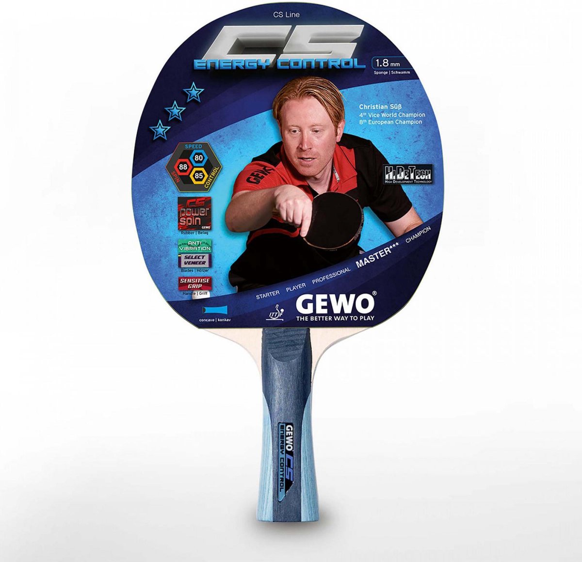 Gewo Tafeltennis Bat CS Energy Control