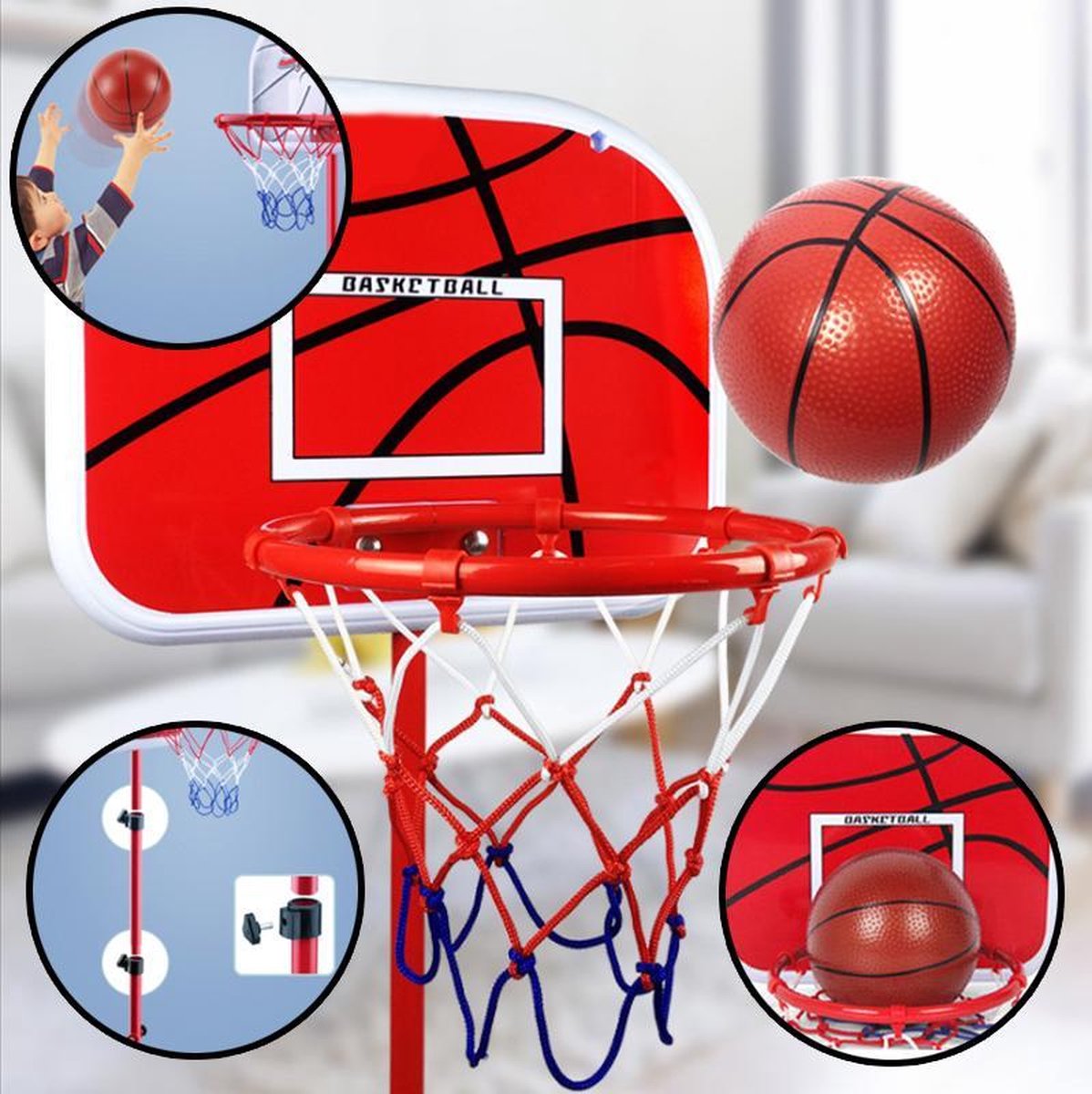 Albany genetisch Bron Basketbalpaal - Basketbalring met standaard - Basketbalring op voet -  Basket voor... | bol.com
