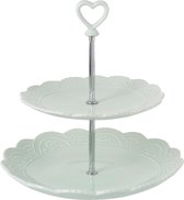 J-Line Plateau 2 Niveaus Keramiek Rond