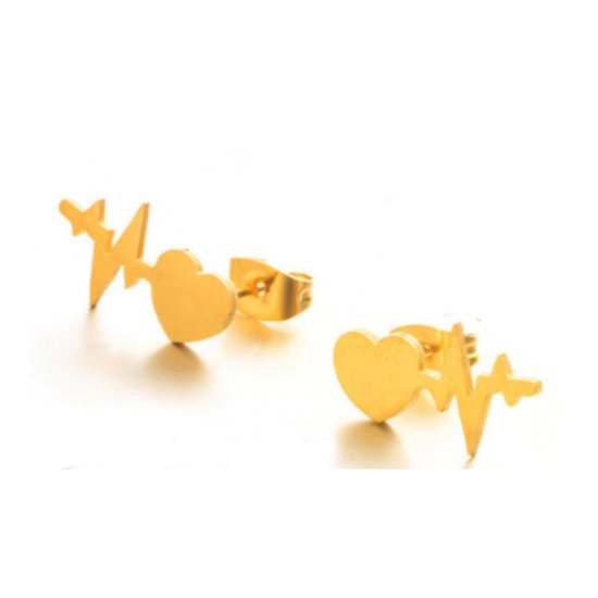 Hart Minimalistisch - Oorbellen 14k Gold Plated  - Dames Sieraden