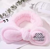 Make-up Haarband-Hoofdband-Bandeau-Elastische Haarband-Fleece Haarband-Kleur-Licht Roze