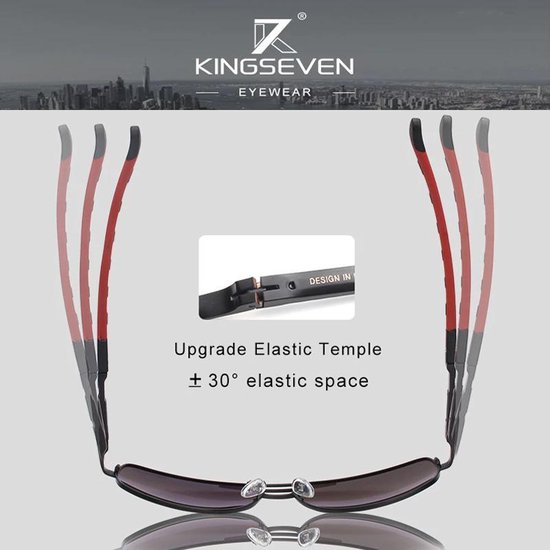 KingSeven Bluestar - Pilotenbril met UV400 en polarisatie filter - Aviator zonnebril - KINGSEVEN K7