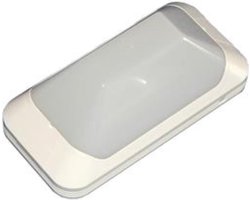 ESAL- Multicare - MultiLicht Buitenlamp Hufterproof TOPAZIO LED 3,3 WATT met bewegingsmelder, opalen niet doorzichtige lichtkap en WITTE rand