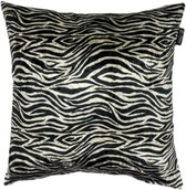 Zippi Design Zebra Art Sierkussen 45 x 45 cm Velvet, kleur zwart wit, Zebra dierenprint