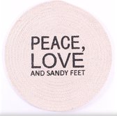 Placemat Peace, Love and Sandy Feet