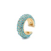 Earcuff met blauwe steentjes - goud - oorbellen - bohemian - Bukuri Jewelry
