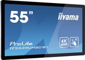 iiyama ProLite TF5539UHSC-B1AG touch screen-monitor 139,7 cm (55") 3840 x 2160 Pixels Multi-touch Multi-gebruiker Zwart