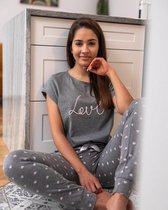 Sensis Pyjama Dames Volwassenen | Korte Mouw Lange Broek | Pyama Dames Volwassenen | Lucia XL
