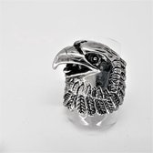 Stoer edelstaal 3D Amerikaanse Eagle ring, design Eagle met open bek. in maat 18. Ook zeer geschikt als duimring.