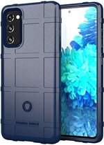 Samsung Galaxy S20 FE hoesje - Rugged Shield TPU Gelcase - Blauw - GSM Hoesje - Telefoonhoesje Geschikt Voor: Samsung Galaxy S20 FE
