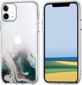 Apple iPhone 11 TPU Backcover hoesje - Print Transparant