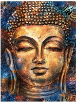 BWK Diamond Paintings - Boeddha - 40x30cm(35x25cm) - Volledig pakket - Diamond Painting met Ronde Steentjes