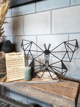 Cadeaupakket tekstbordje lieve mam / op houten dienblad small / houten geometrische vlinder / kaarsje /moederdag / moederdag cadeautje / mama / verjaardag / cadeau / geschenkset