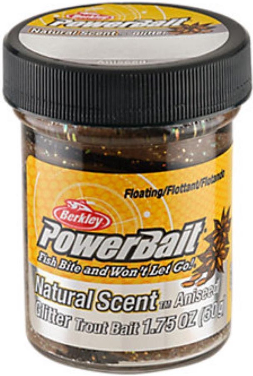 Berkley PowerBait - Glitter Trout Bait Anijs - Black/Brown Twist - Zwart