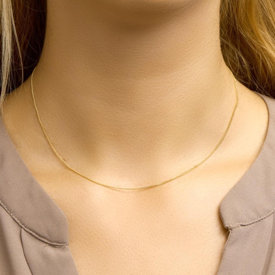 14 Karaat Bicolor Goud Fantasie Ketting Heren - 60 CM