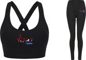 FitProWear Taurito Sportset Dames - Zwart - Maat XXS - Sportlegging / Sporttop - Sportlegging - Sporttop - Sportkleding Naadloos - Fitness kleding - Legging - Sportkleding dames -