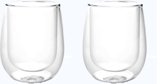 Lot de 2 tasses à expresso en verre LEONARDO Design