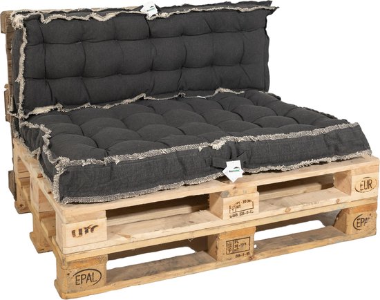 MaxxGarden Palletkussen - rugkussen loungeset bank - palletsofa - 120x40cm Antraciet