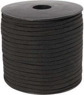 Macramé koord, b: 5 mm, zwart, 50m