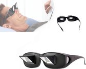 Omeram Prisma bril - Lazy glasses - Horizontaal - Prism glasses - Universeel - 90 graden - Zwart