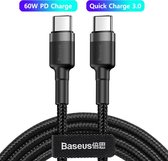 Baseus Cafule Series 60W PD2.0 Flash Charge USB-C Kabel 2m Grijs