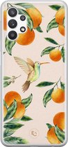 Samsung Galaxy A32 5G siliconen hoesje - Tropical fruit - Soft Case Telefoonhoesje - Oranje - Natuur