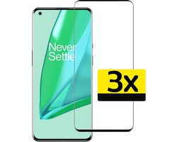 Screenprotector - Geschikt voor OnePlus 9 Pro - 3 Stuks - Full Cover - Beschermglas - Gehard Glas - Tempered Glass - Screen Protector