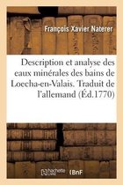 Description Et Analyse Des Eaux Min�rales Des Bains de Loecha-En-Valais