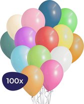 Gekleurde Ballonnen - 100 Stuks - Ballonnenset - Happy Birthday Decoratie - Verjaardag Versiering - Feest / Party / Kinderfeestje - Latexballonnen - 23 cm