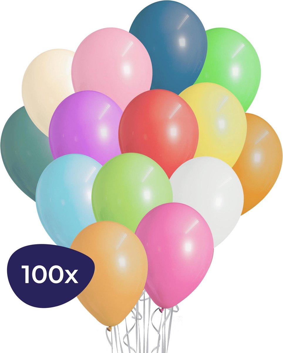 Gekleurde Ballonnen - 100 stuks - Ballonnenset - 23 Centimeter - Latexballonnen - Merkloos