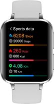 Smartwatch Rankos DT93 Grijs - Sporthorloge Grijs siliconen Armband -Stijlvol -Belfunctie- IP67 Waterbestendig -1.78 inch Vol Touch 3D Curved Scherm -Heren & Dames- Bloeddrukmeter-