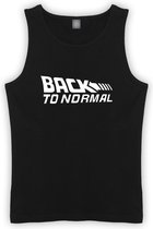 Zwarte Tanktop met “ Back to Normal “ logo maat XL