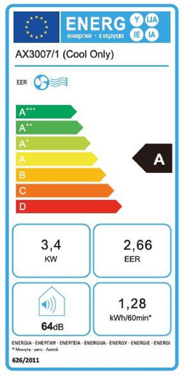 Afbeelding 2 van Evolar Mobiele Airco - 3-in-1 - 12000 BTU - met
