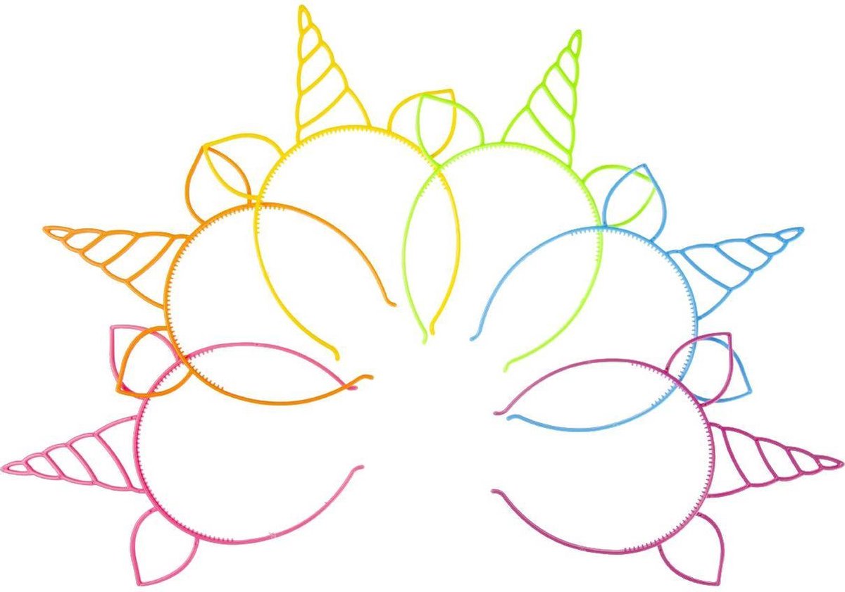 EENHOORN Diadeem - 6 Stuks - Unicorn Diadeem - Eenhoorn TIARA - UNICORN TIARA - Gratis verzending - 6 stuks - EENHOORN DIADEEM GOEDKOOP